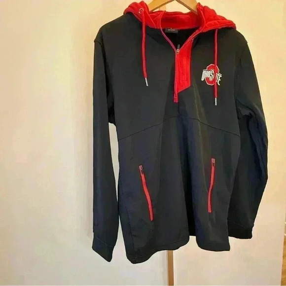 Colosseum Men's Ohio State Buckeyes Black Full Zip Hoodie Size S - Picture 2 of 9